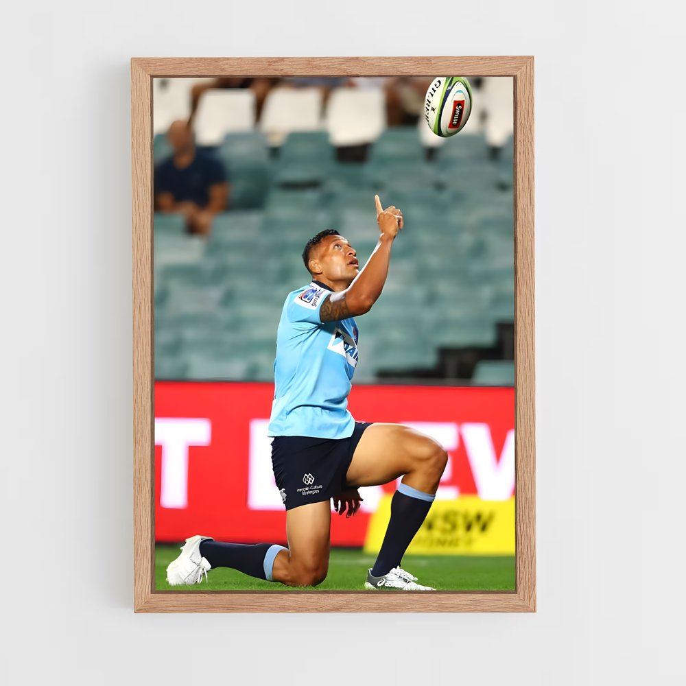 Poster Le Saut de Folau – affiche Rugby (vue 4)